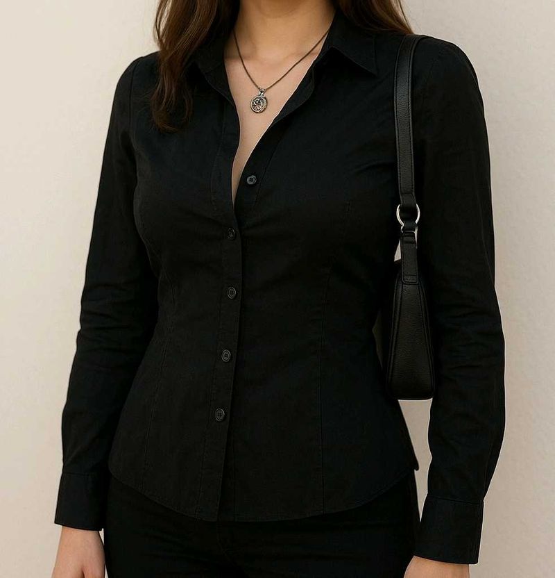 Black Fitted Shirt *Clearance*