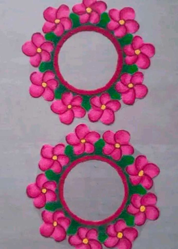 Floral Rangoli Circle