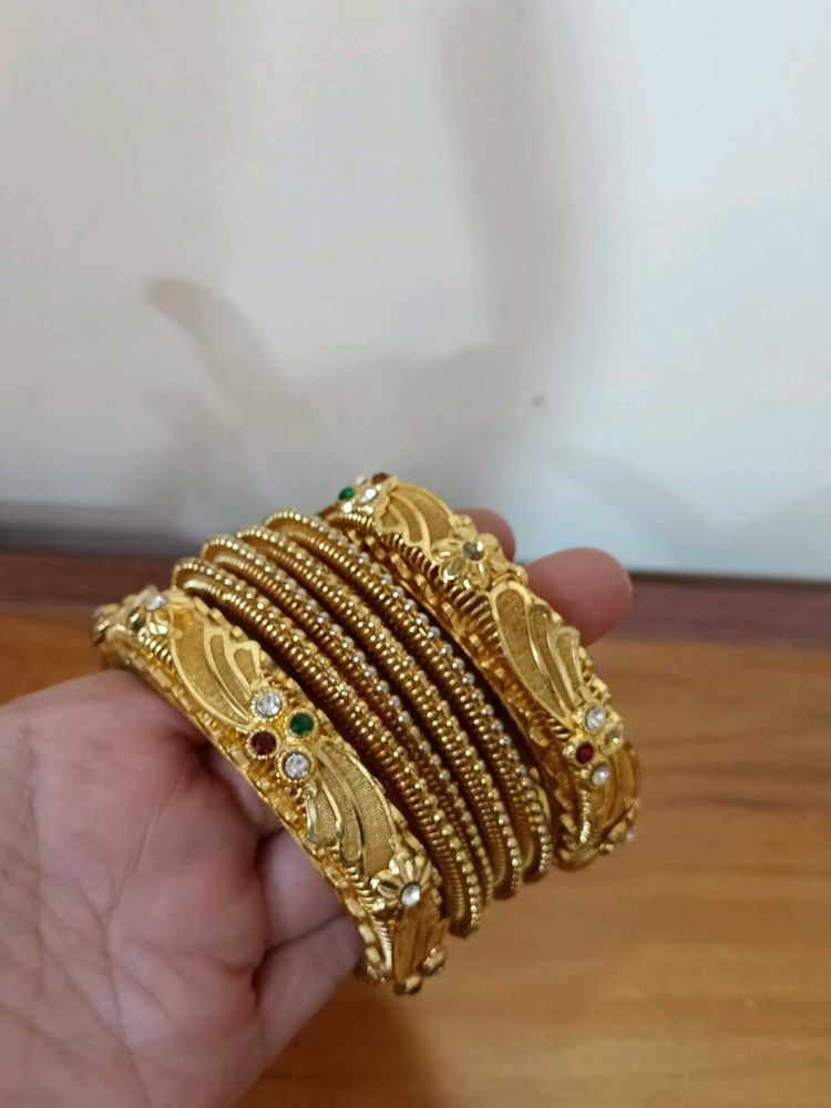 Gold Plated Bangle Set 2 last photo product free