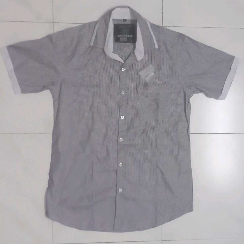 Men&#39;s Casual Shirt - Purple-Lavender Short Sleeve