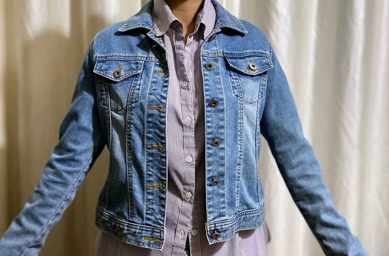 Blue Denim Casual Jacket