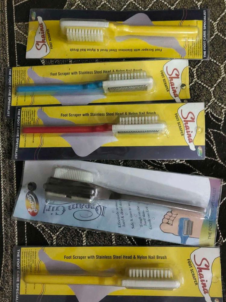 Foot Scrapers &amp; Nail Brush Set
