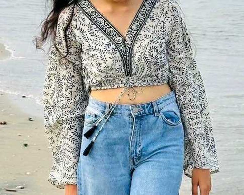 Floral Print Crop Top