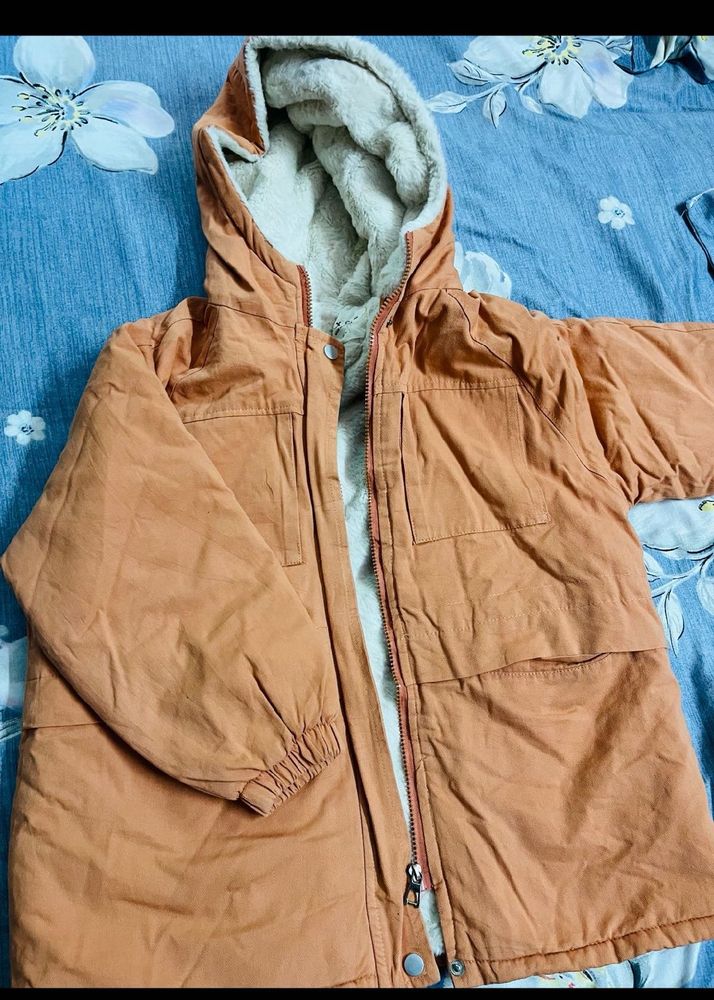 Tan Hooded Jacket