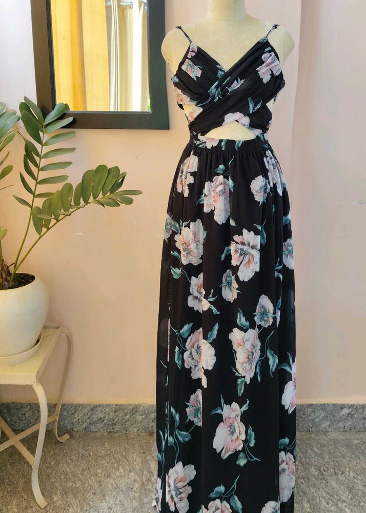 Elegant And Sexy Floral Maxi Dress