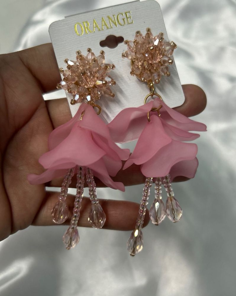 Brand new Pink Floral Earrings