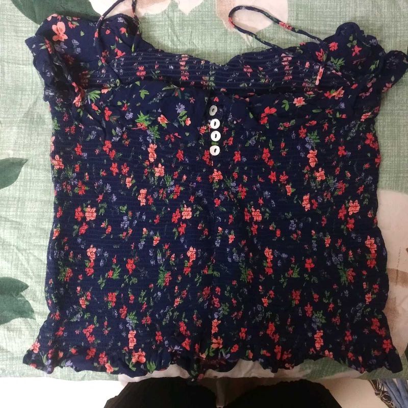 Floral Print Crop Top