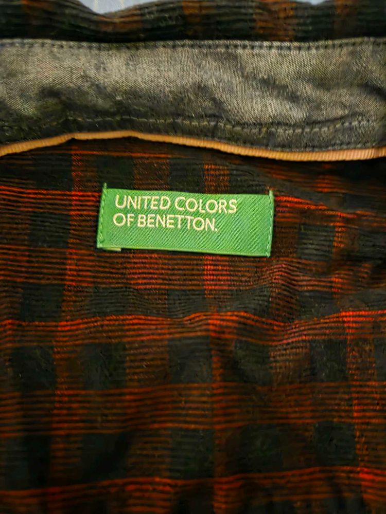 Benetton Plaid Shirt orginal