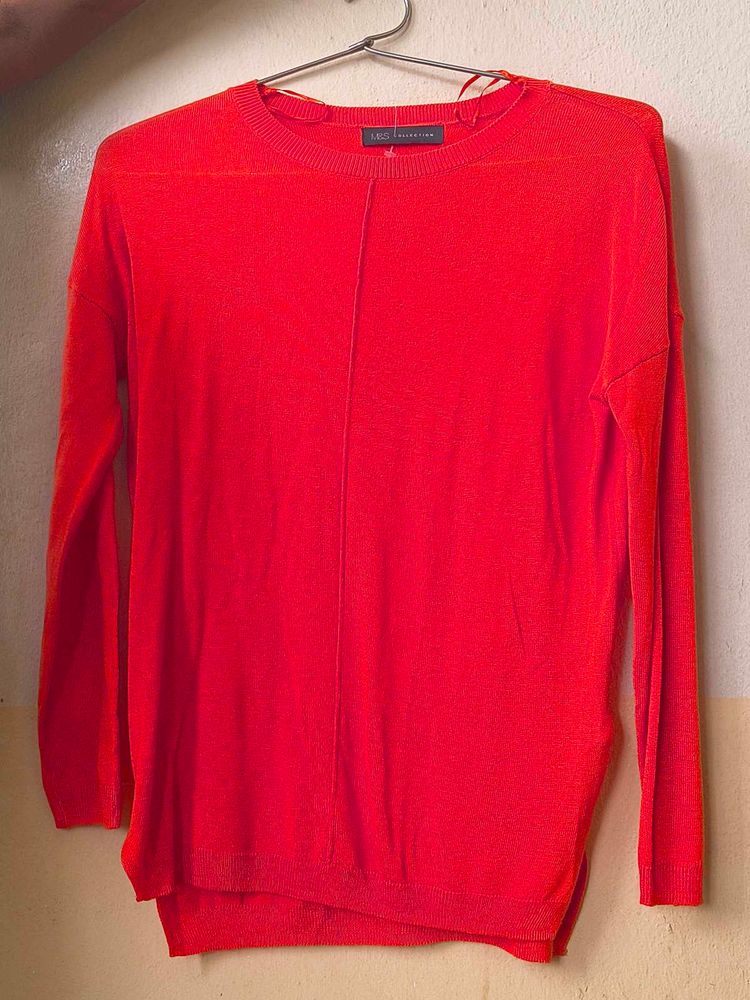 Marks &amp; Spencer Red Knit Top