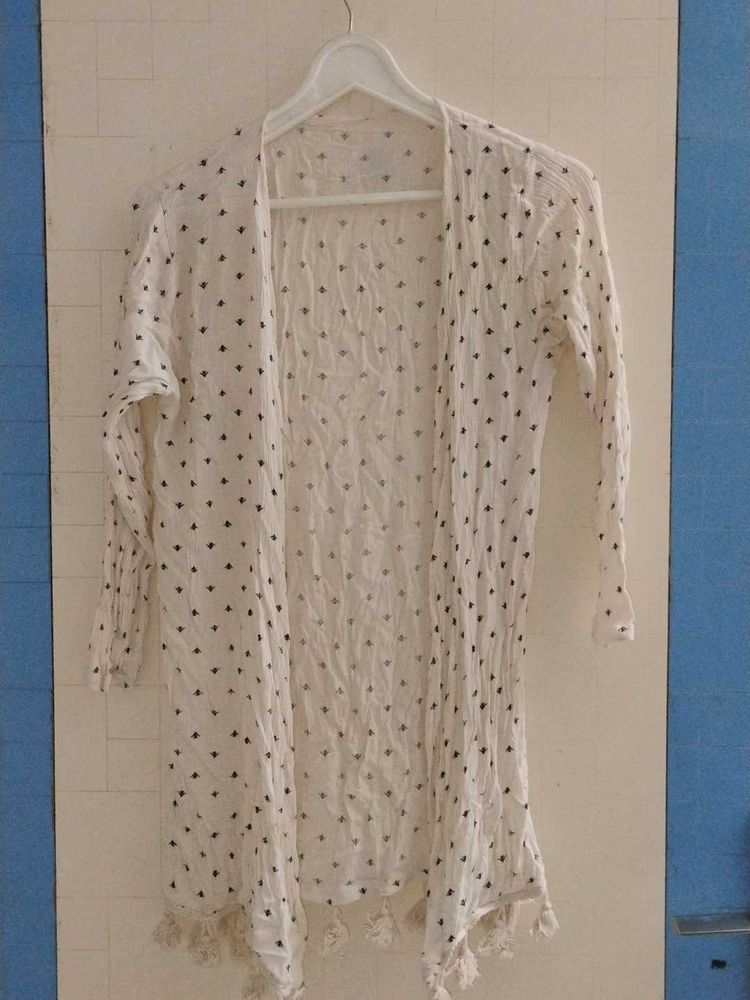 White Dotted Shrug