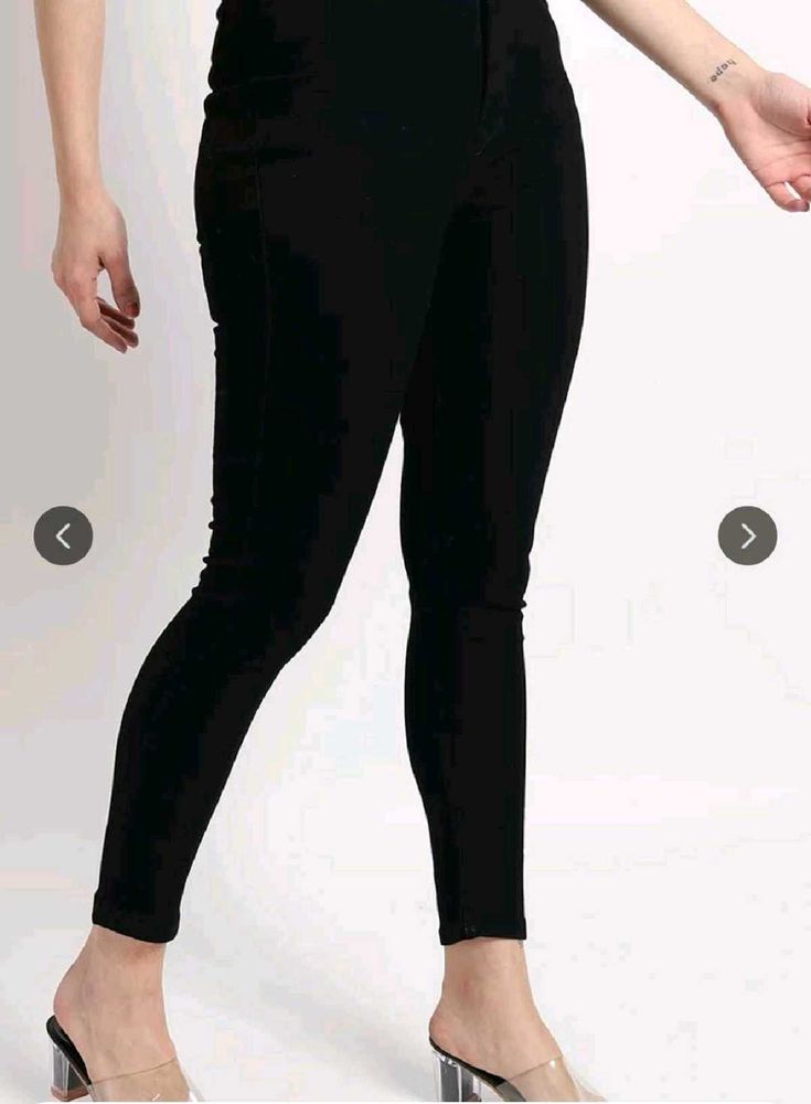 Black Skinny Fit Women's Pants