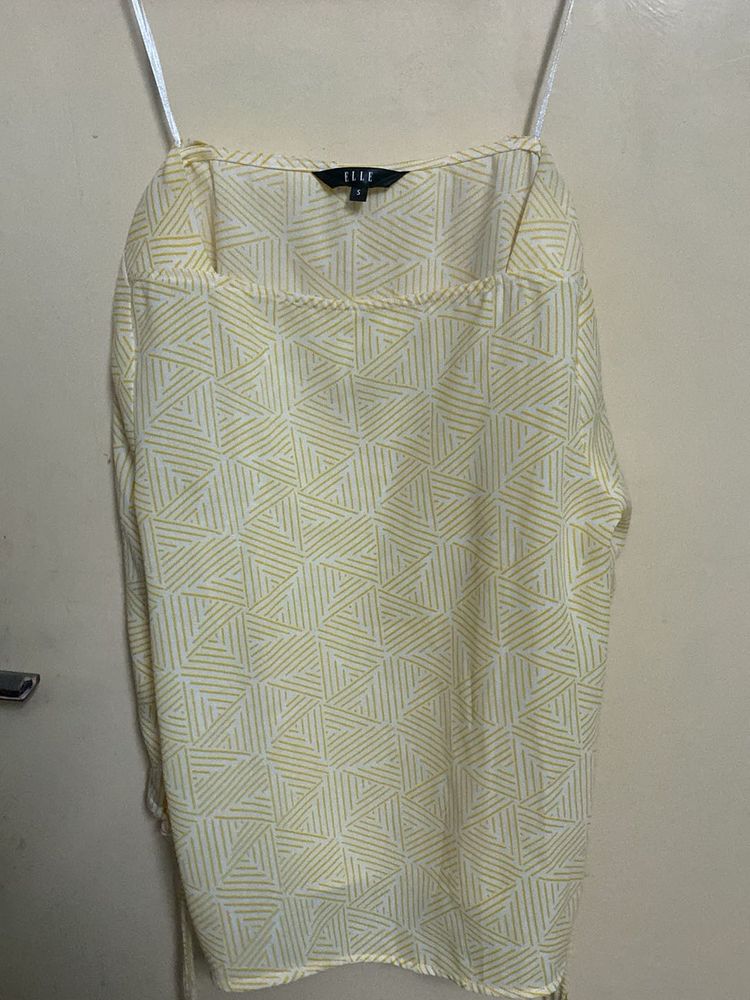 Elle Yellow Patterned Top