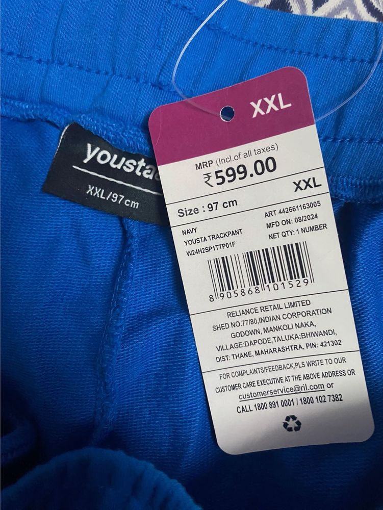 Yousta Track Pants With Zip Brand New