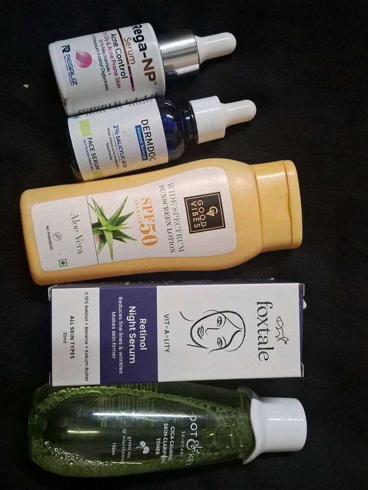 Skincare Bundle: Serums, Sunscreen &amp; Toner