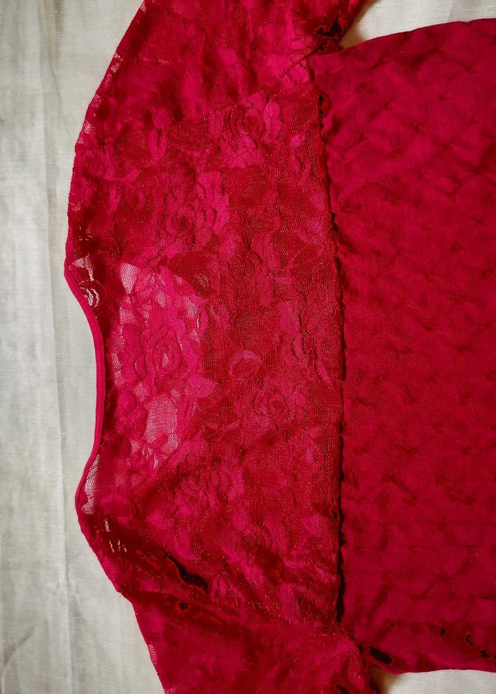 Bodycon Pink Lace Dress
