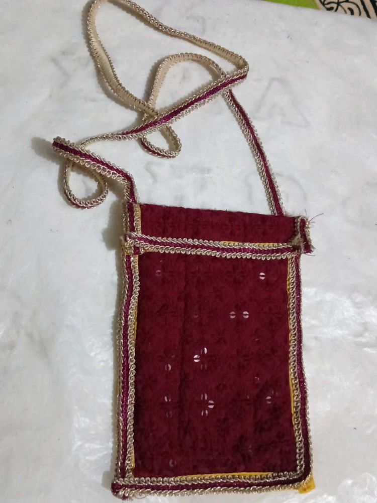 Maroon Sling Bag
