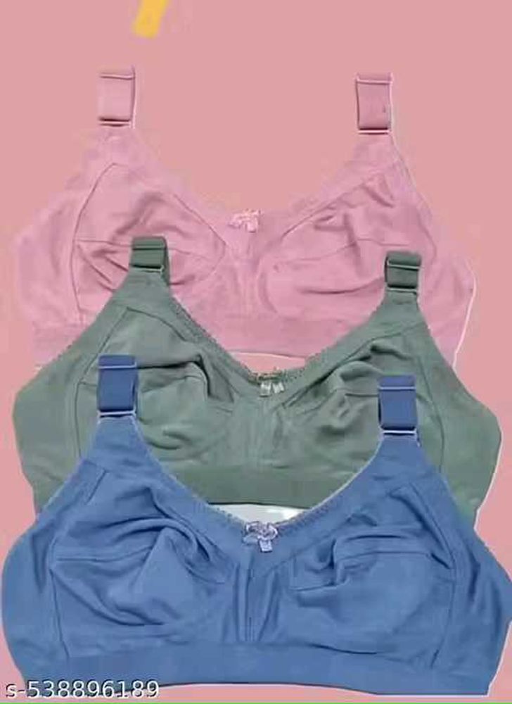 Comfortable Cotton Bras - 3 Pack