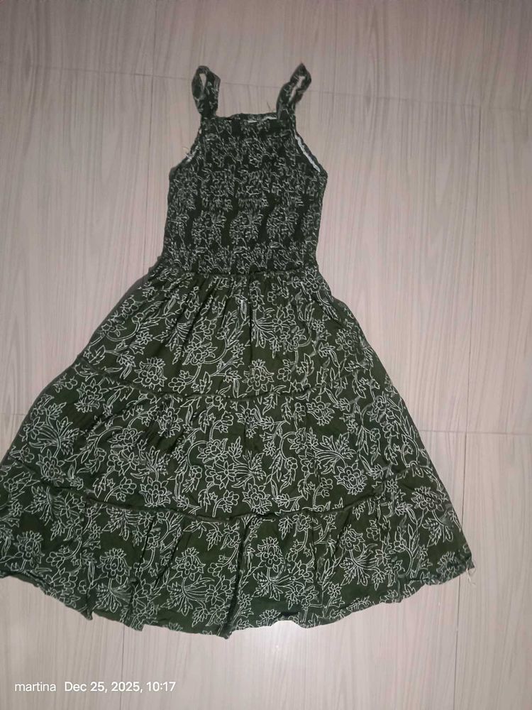 Green Floral Sundress