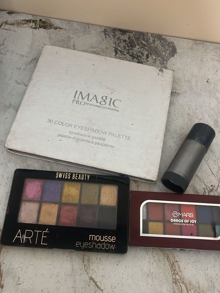 foundation and eye shadow