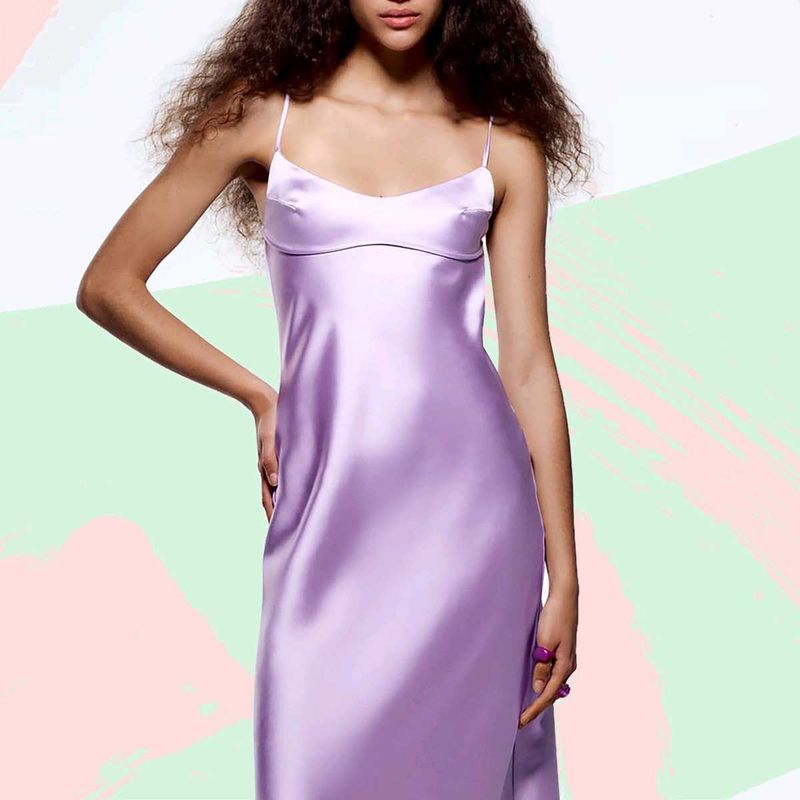 satin bodycon zara Slip dress