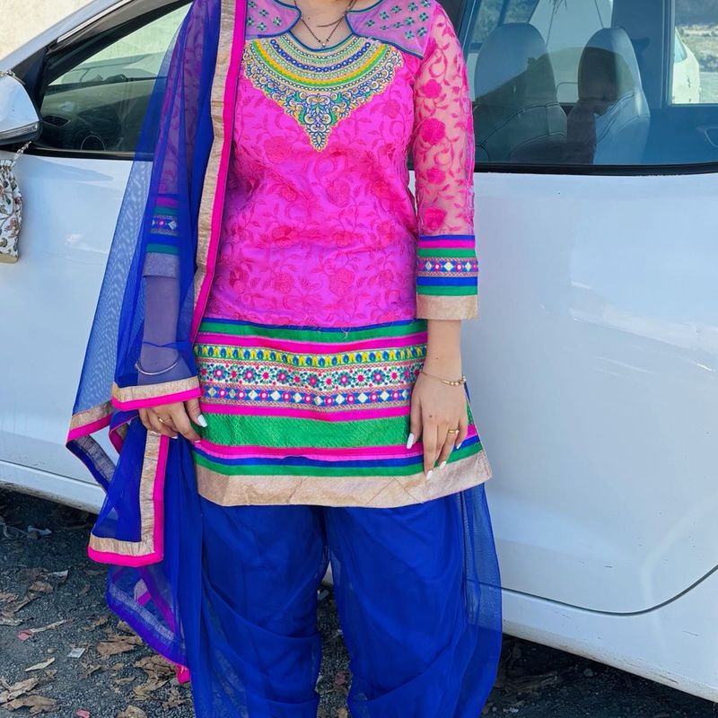 Pink Embroidered Kurta set