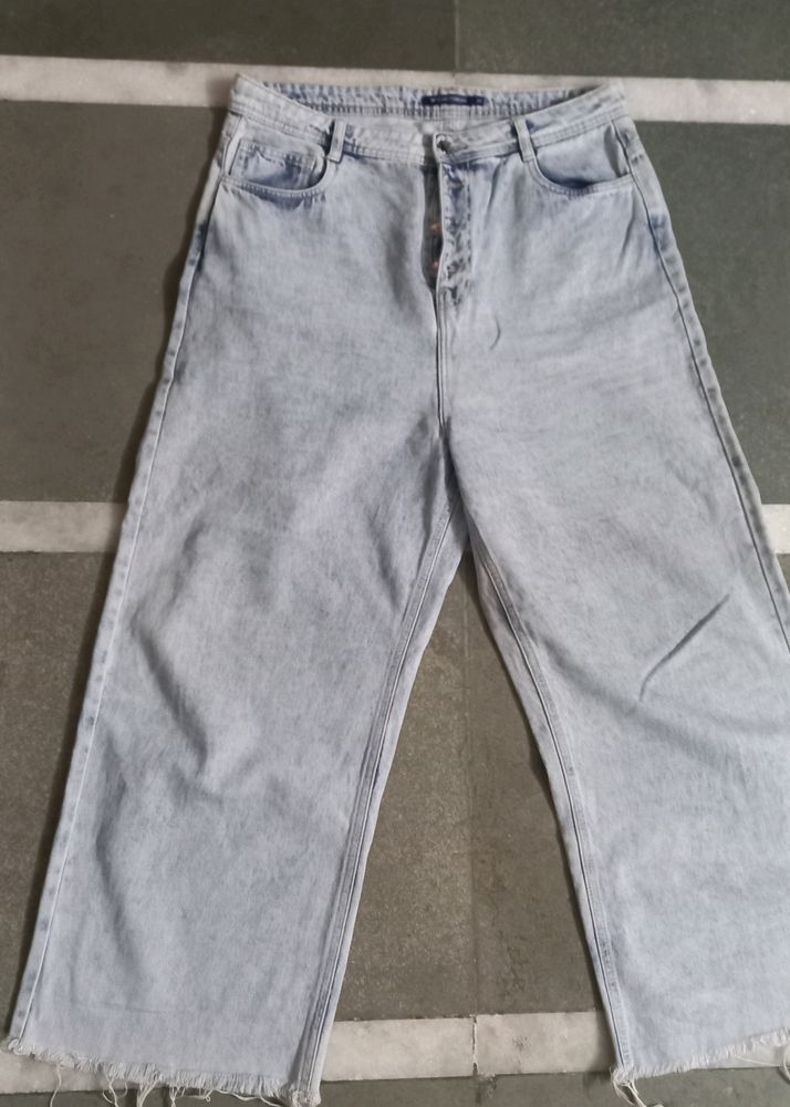 Fame Forever By Lifestyle Wide Leg Jeans To Fit 34 Waist