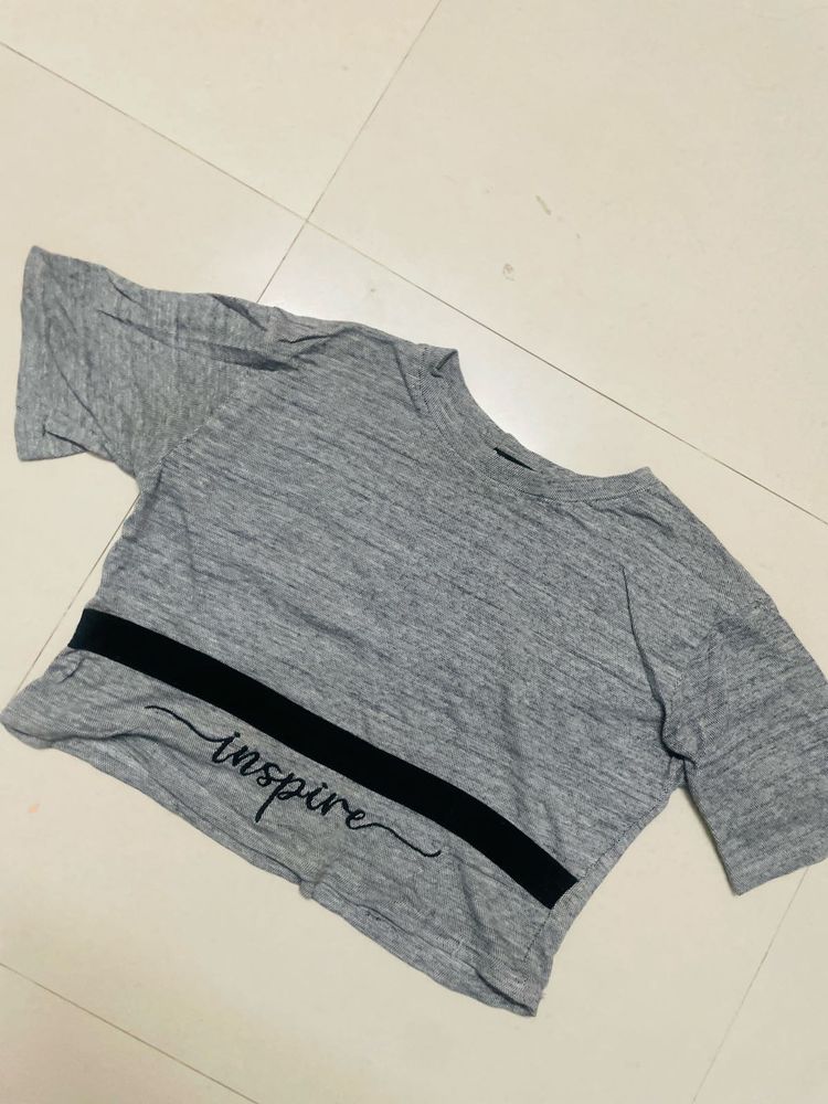 Gray Inspire Graphic Tee