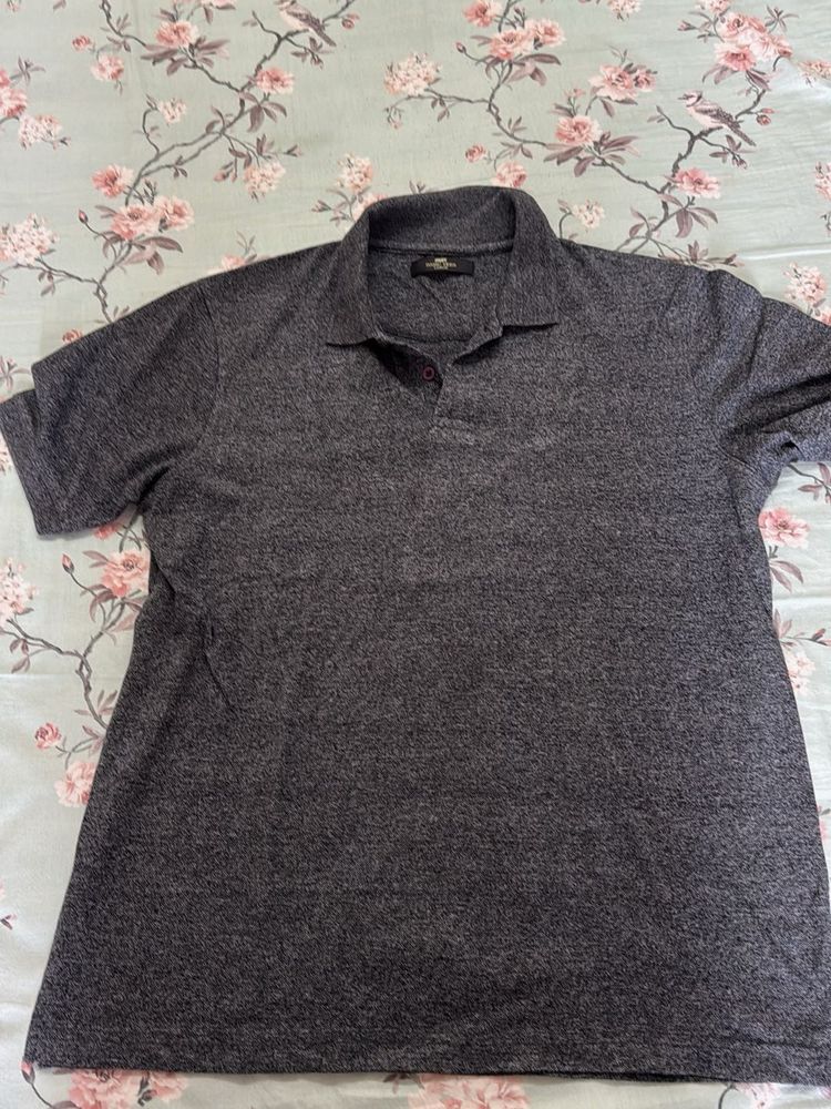 Stylish Men&#39;s Grey Polo T-Shirt