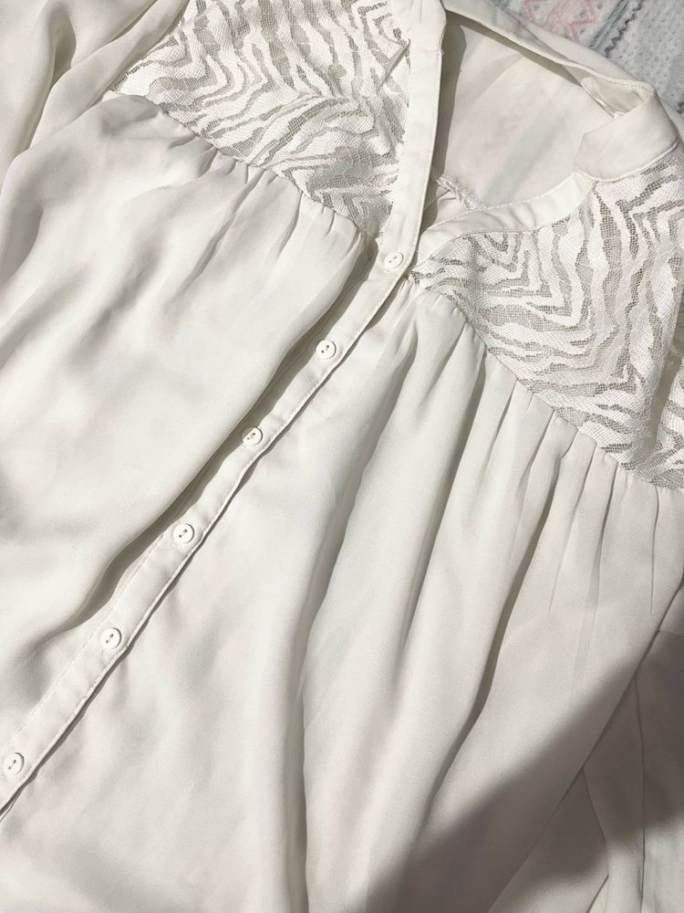 Elegant White Lace Top