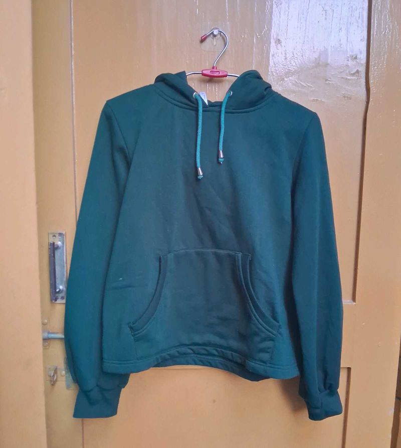 Dark Green Hooded Sweatshirt