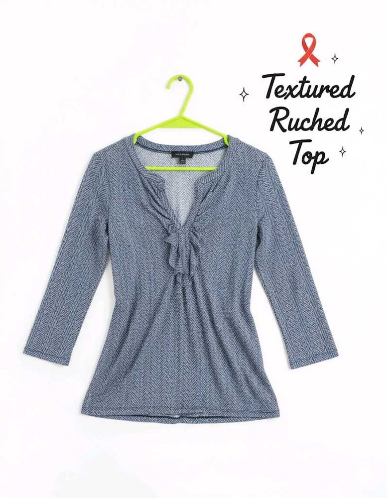 Textured Ruched Top
