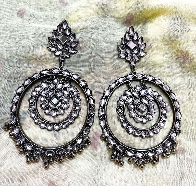 Statement Chandbali Earrings (never Used)