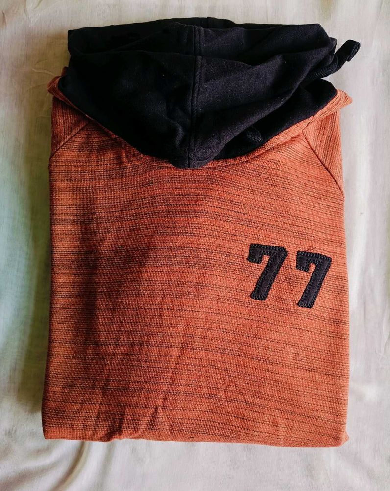 Orange Graphic Hoodie