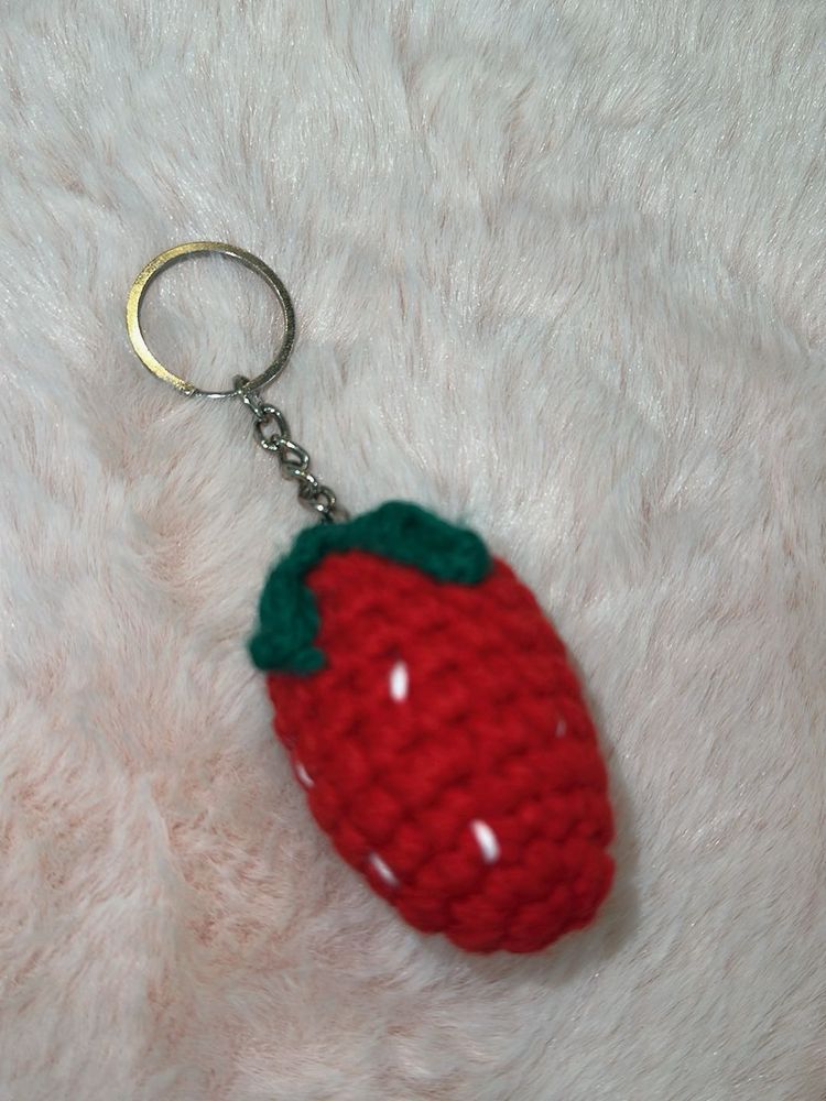 Cute Strawberry Keychain