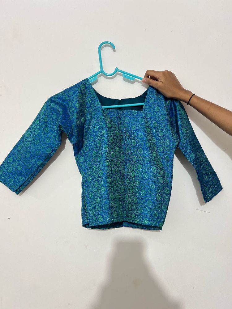Girl Blouse Peacock Colour