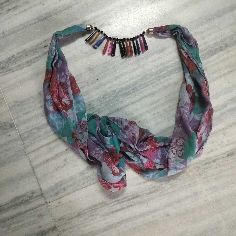 Floral Scarf Necklace