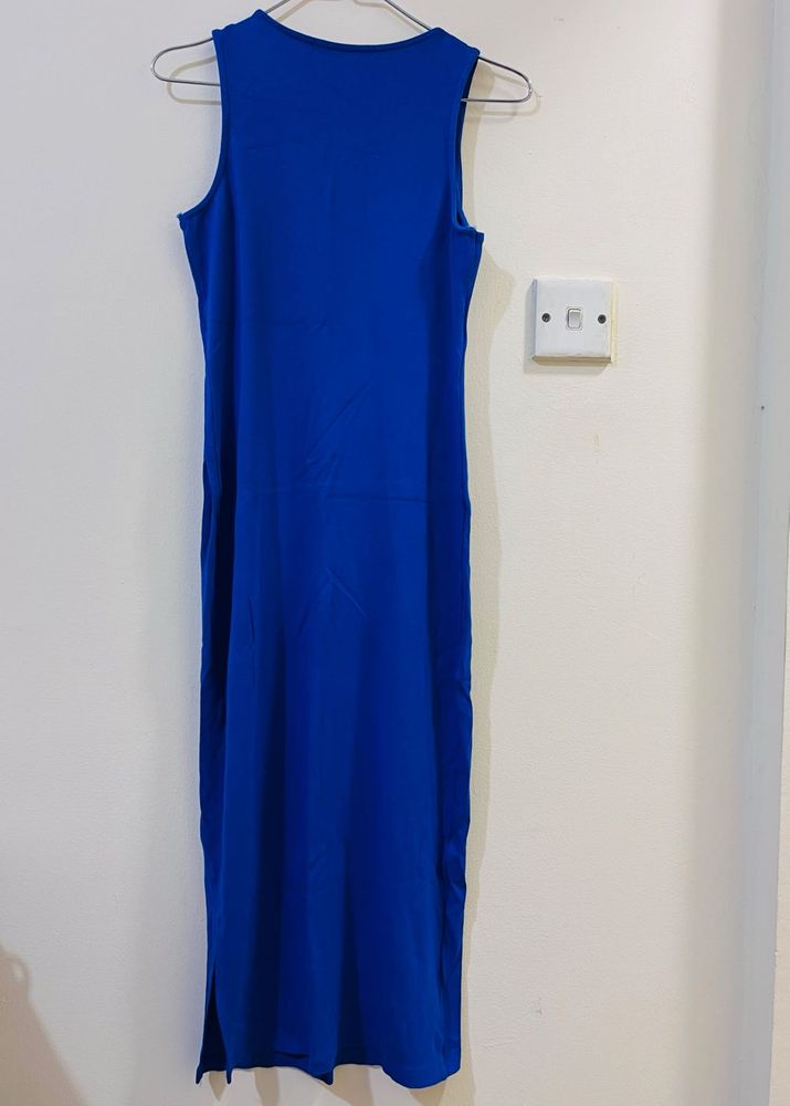 Blue Midi Bodycon Dress