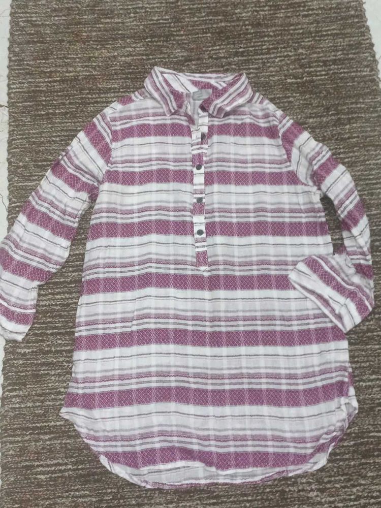 Striped Shirt Kurta,