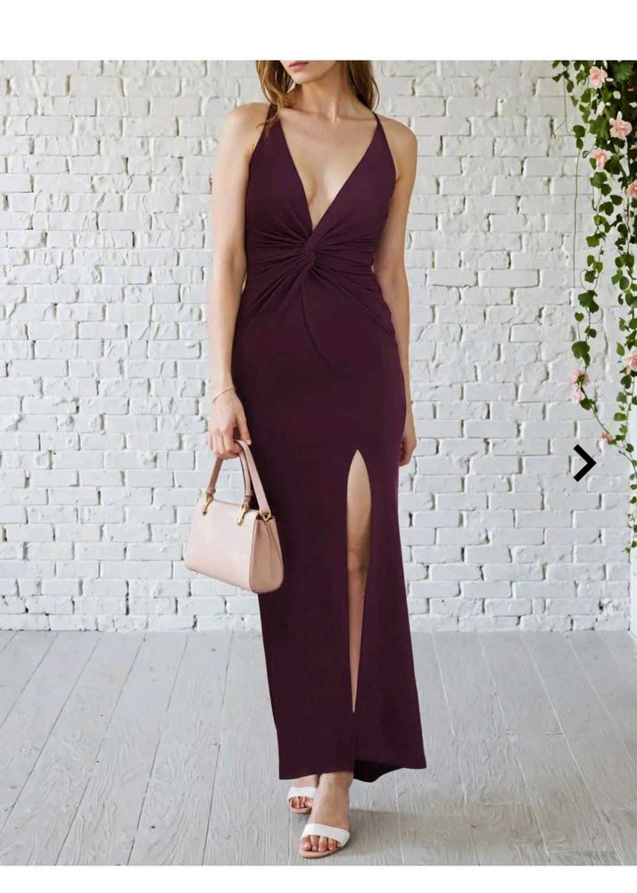 Elegant Plum Maxi Dress