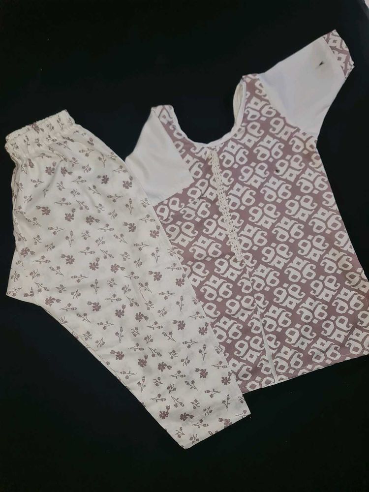 New White Shirt With Pant For Kids