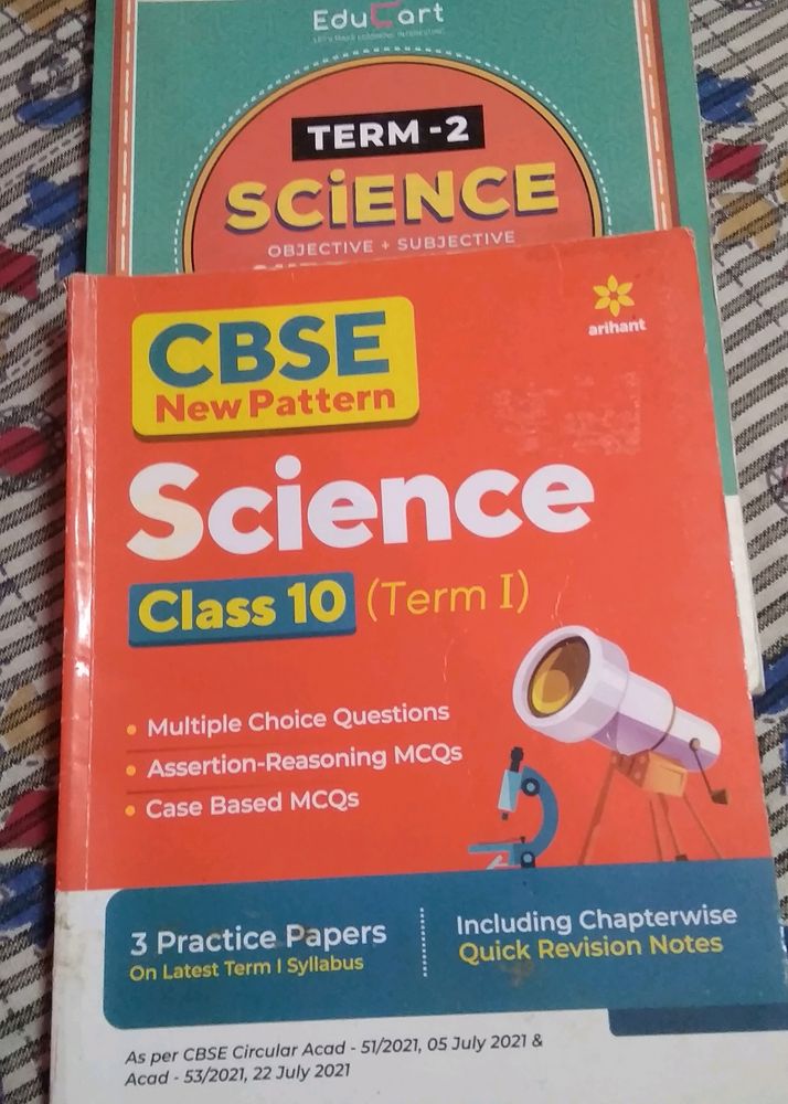 Educart And Arihant Science Exam Preparation Book For Class 10th