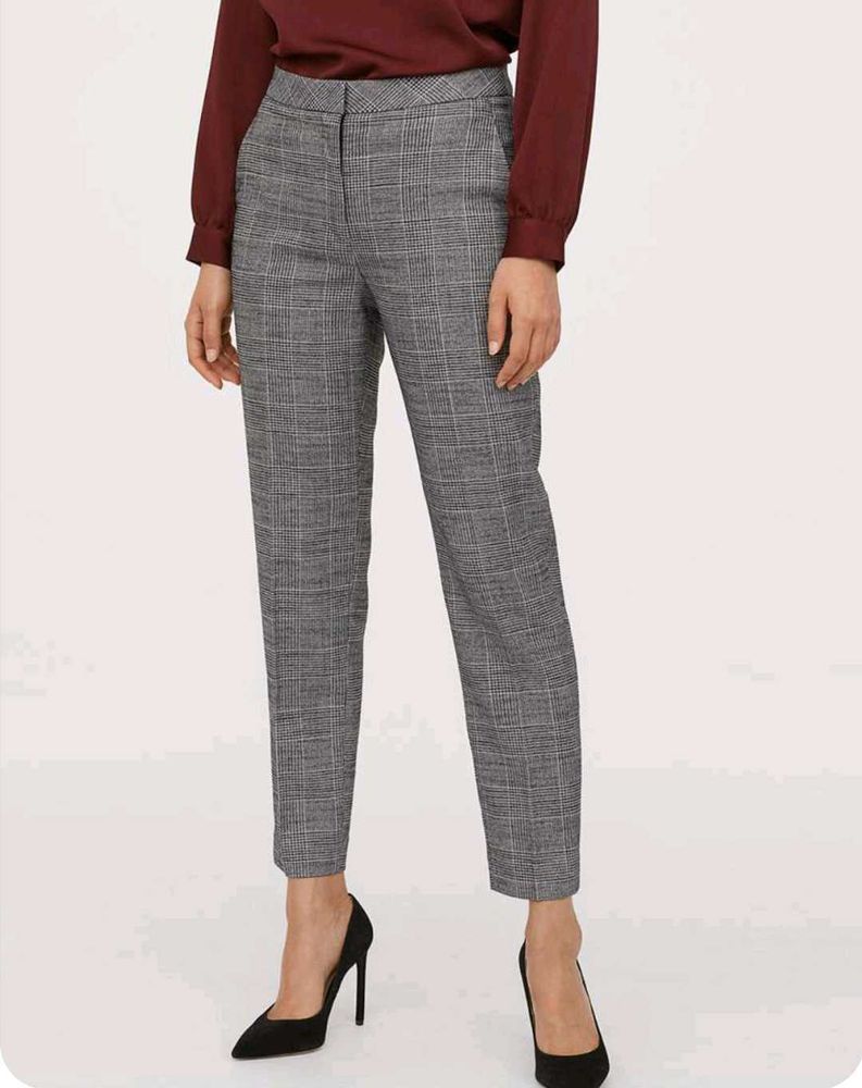 Grey Plaid Trousers