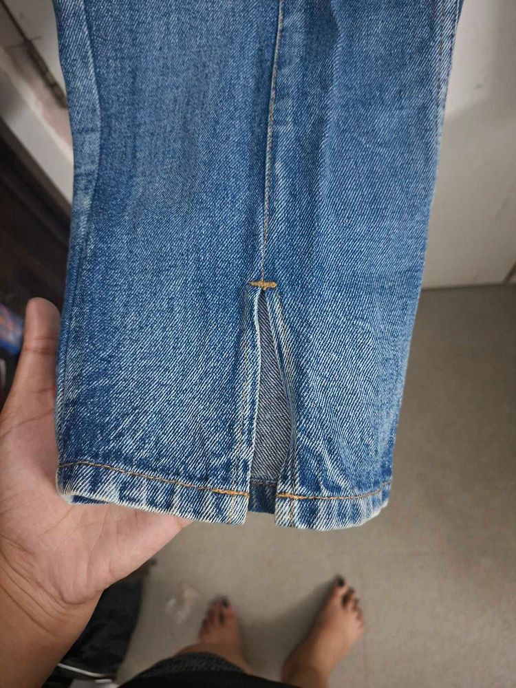 Split Hem Denim Jeans