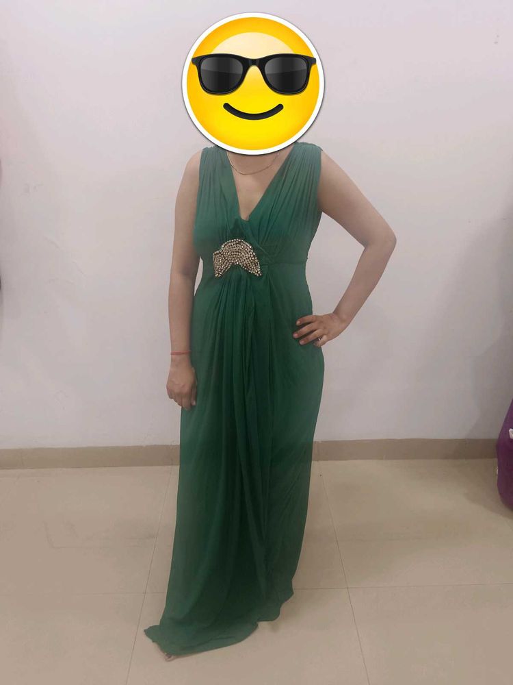 Elegant Green Maxi Dress