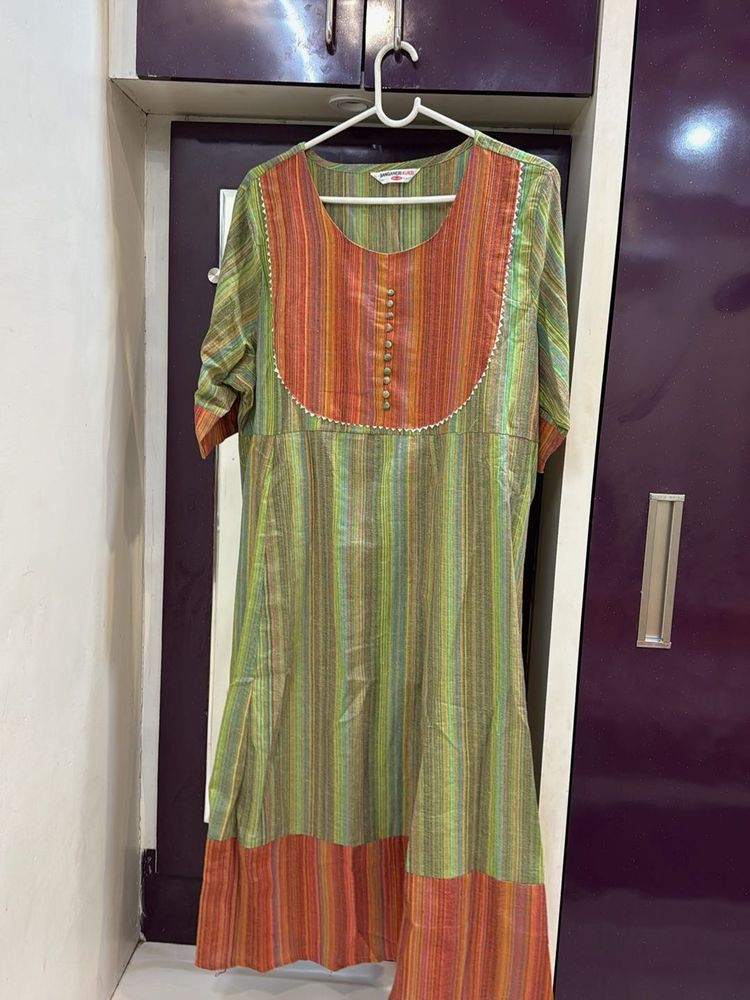 Striped Green Kurta