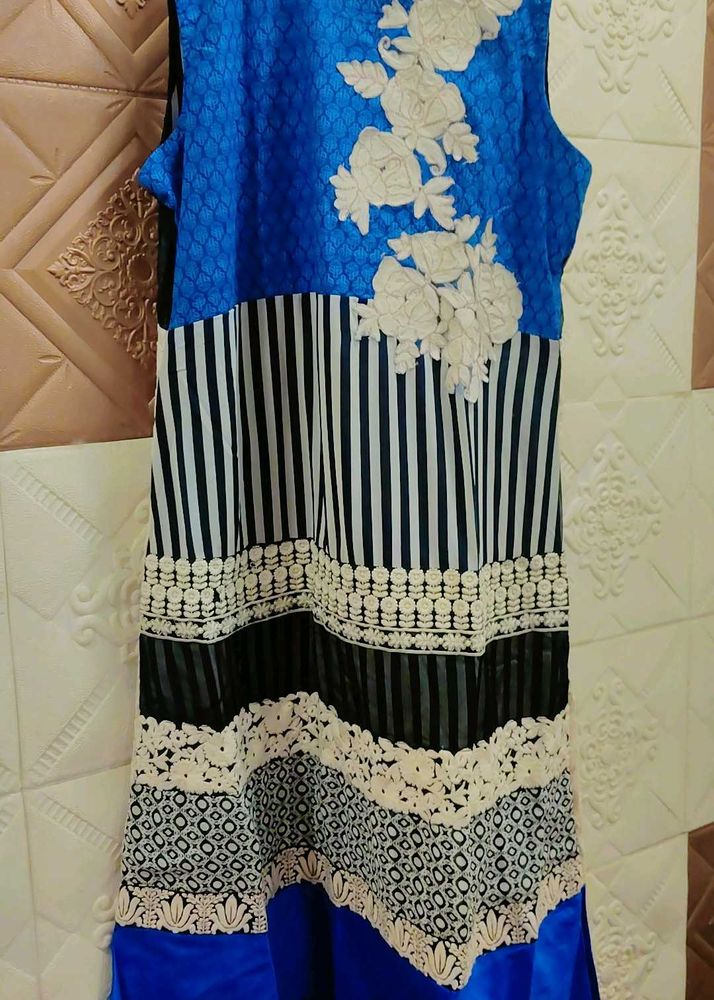 Blue Embroidery Kurti