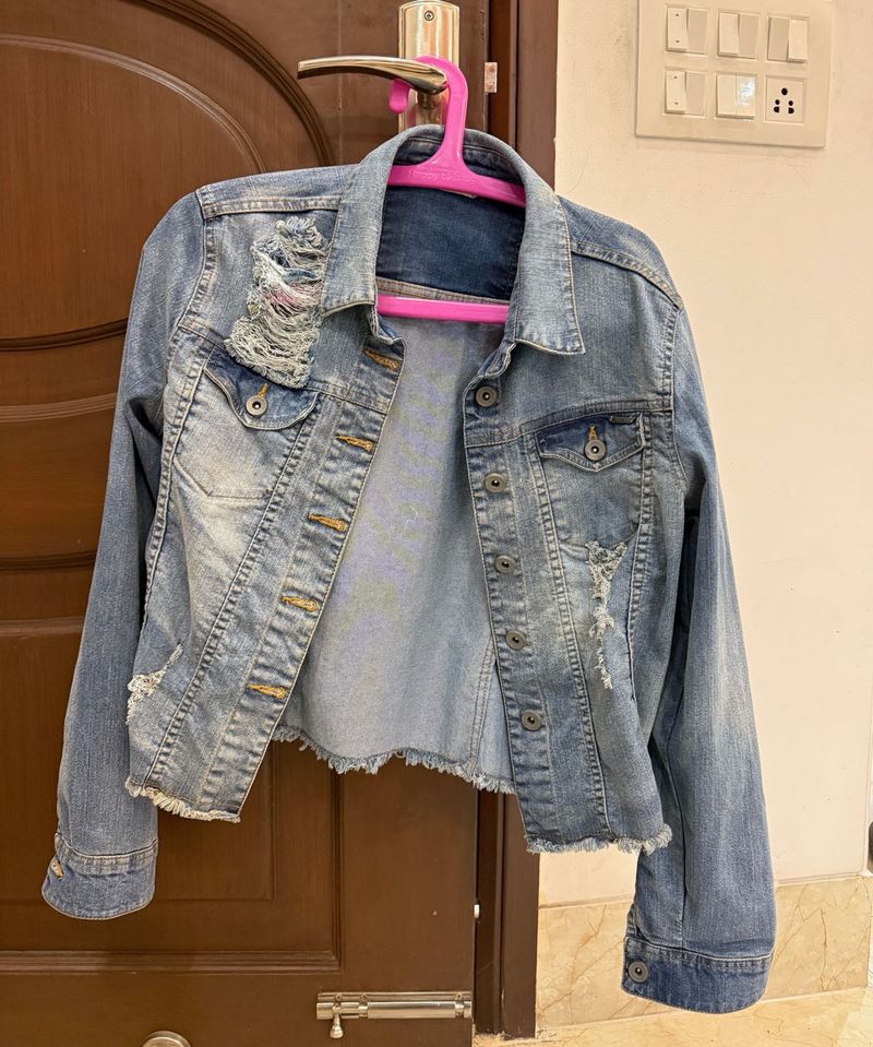 Distressed Denim Jacket