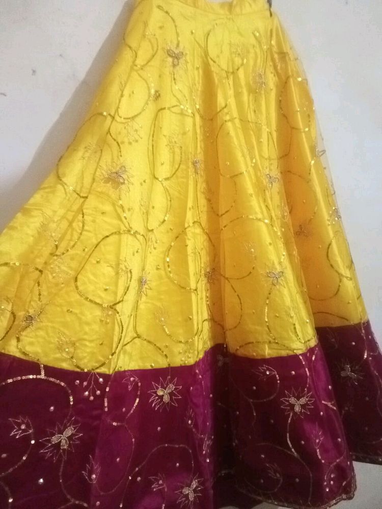 Haldi Lahenga Choli With Duptta