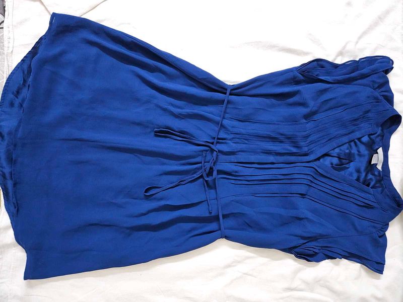 H&amp;M Navy Blue tie-up Short Dress