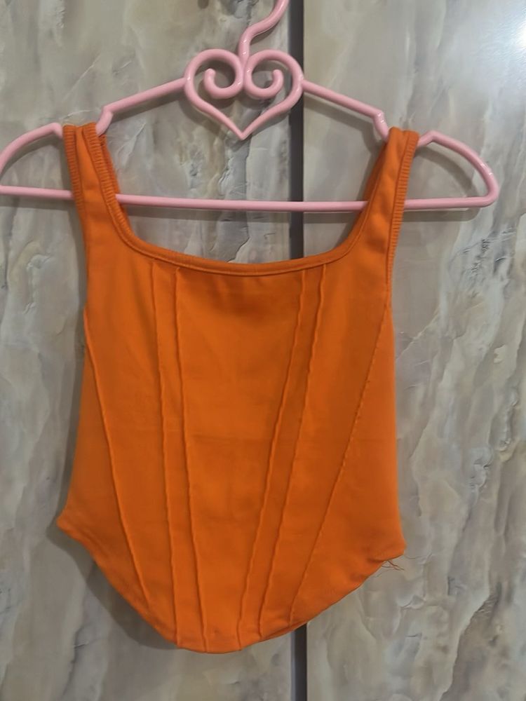 Orange Corset Top